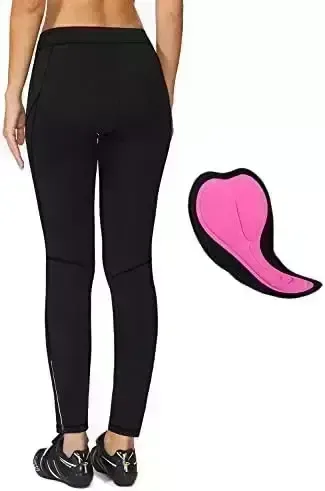 BALEAF Women’s Padded Bicycle Trousers Leggings Cycling Tights Padding Leg Zipper Biking Bicycle Biker Using Winter Gear
