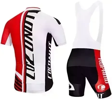 Coconut Ropamo Men’s Biking Jersey Established Biking Highway Bike Jersey Bib Shorts with 4D Padded Biking Garments Set for Men