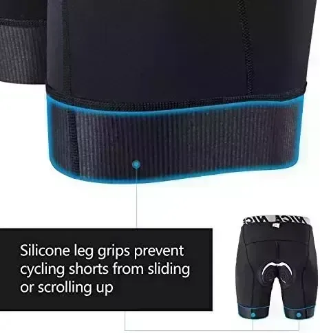 Mens 4D Padded Bicycle Shorts Anti-slip Leg Cycling Underwear MTB Liner Wide WaistBand Biking Bicycle Motorcycle Underpants