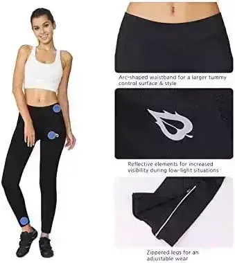 BALEAF Women’s Padded Bicycle Trousers Leggings Cycling Tights Padding Leg Zipper Biking Bicycle Biker Using Winter Gear