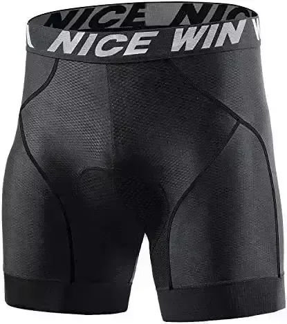 Mens 4D Padded Bicycle Shorts Anti-slip Leg Cycling Underwear MTB Liner Wide WaistBand Biking Bicycle Motorcycle Underpants