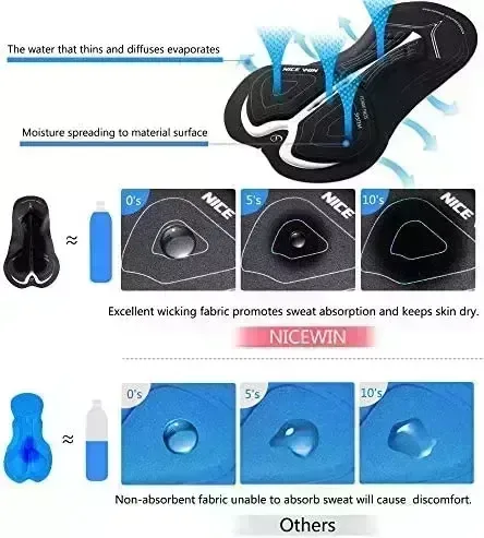 Mens 4D Padded Bicycle Shorts Anti-slip Leg Cycling Underwear MTB Liner Wide WaistBand Biking Bicycle Motorcycle Underpants