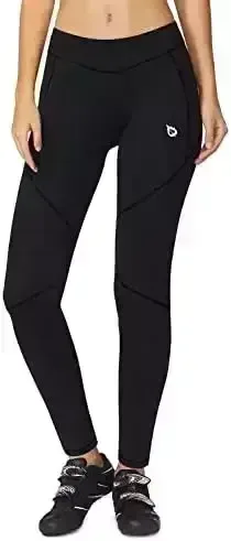 BALEAF Women's Padded Bike Pants Leggings Cycling Tights Padding Leg Zipper Biking Bicycle Biker Riding Winter Gear