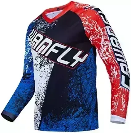 CAWANFLY Downhill Cycling Jersey Men's Racing Jersey Long Sleeve MTB Cycling Clothing Mountain Bike Shirt