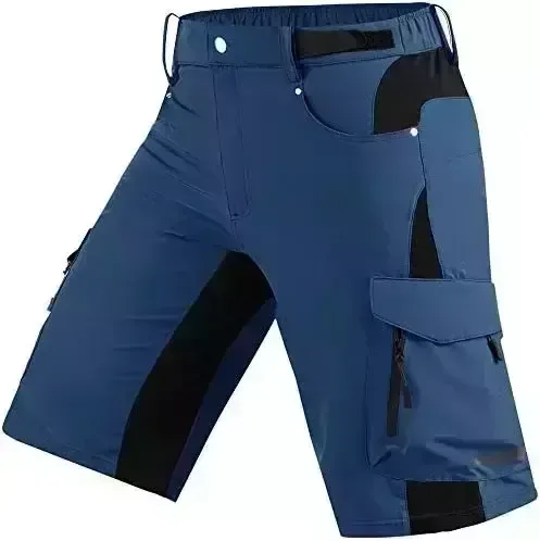 Cycorld Mens-Mountain-Bike-Shorts, Loose Fit with Zippered Pockets, MTB, Cycling,Hiking,Cargo,Outdoor Lightweight Shorts