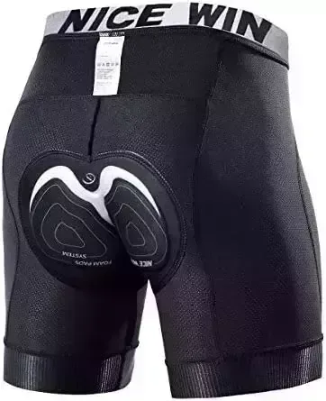 Mens 4D Padded Bike Shorts Anti-slip Leg Cycling Underwear MTB Liner Wide WaistBand Biking Bicycle Motorcycle Underpants