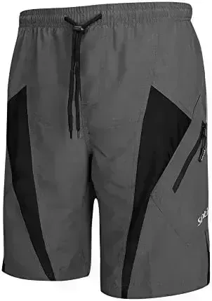 Santic Men's Mountain Bike Shorts Bicycle Cycling MTB Shorts Loose-Fit Padded