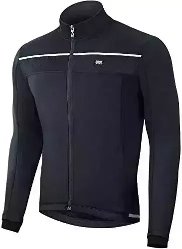 Souke Sports Men's Winter Cycling Jacket, Windproof Water Resistant Thermal Windbreaker