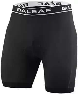 BALEAF Men’s Padded Cycling Shorts Bike Underwear 4D Padding Liner Shorts Compression Mountain Biking Bicycle Using Biker