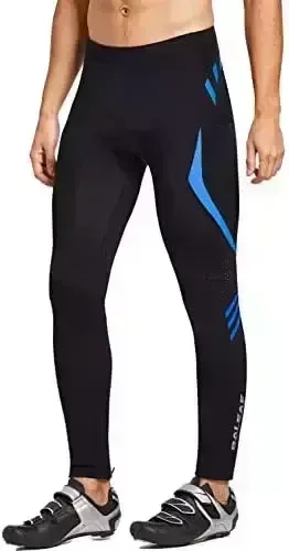 BALEAF Men’s Bicycle Biking Pants 4D Padded Bicycle Tights MTB Using Leggings Zipper Pockets UPF50+