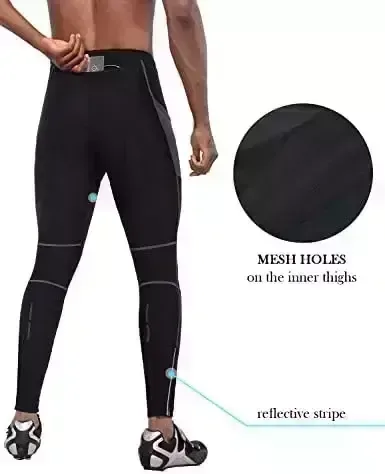 BALEAF Men’s Biking Pants 4D Padded Bike Bicycle Biking Tights Lengthy MTB Leggings Compression Pockets UPF 50+