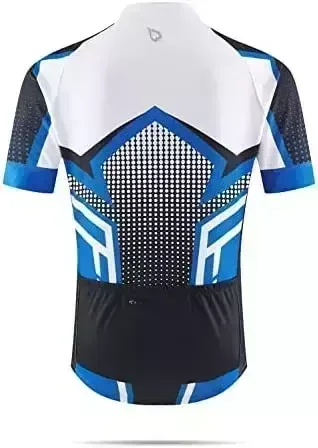 BALEAF Men’s Cycling Jersey Short Sleeve Bike Shirts 4 Pockets Road Biking Tops Full Zip Clothing MTB Breathable UPF 50+