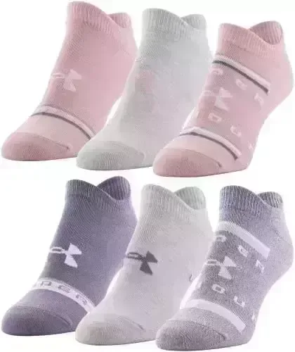 Under Armour Women's Essential 2.0 Lightweight No Show Socks, 6-Pairs