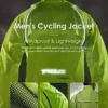 TSLA Men’s Biking Jacket with Detachable Sleeves, Reflective Vest Windbreaker, Light-weight Waterproof Operating Jackets