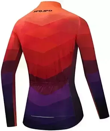 JPOJPO Women’s Cycling Jersey Long Sleeve Mountain Road Bike Shirt Bicycle Garments Heat S-2XL