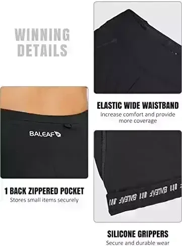 BALEAF Women’s Padded Bicycle Trousers Biking Capris Biking Tights Bicycle Shorts Significant Waistline Legging Breathable 3/4 Spin UPF 50+
