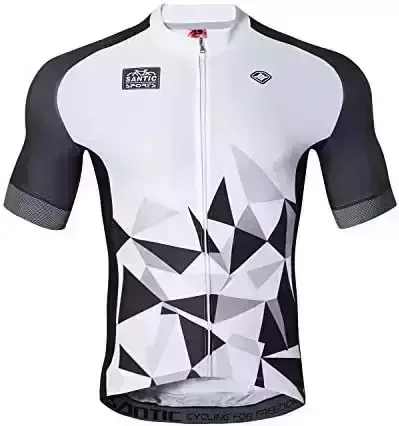 Santic Cycling Jersey Men's Short Sleeve Tops Mountain Biking Shirts Bicycle Jacket with Pockets …