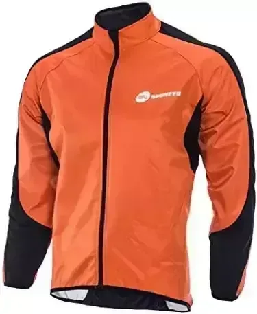 sponeed Men's Windproof Jackets Cycling Fleece Coat Shirts Winter Thermal Snowing Running Tops Bike Overcoats