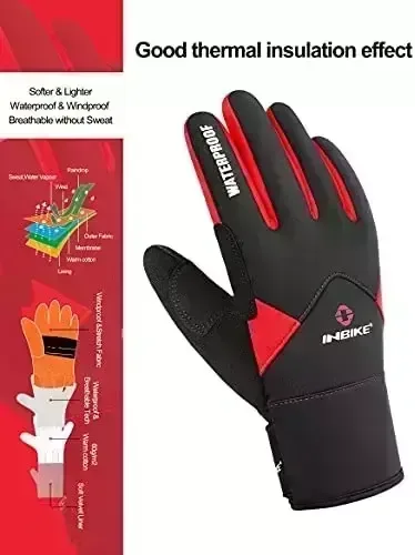 INBIKE Men’s Wintertime Cold Weather conditions Thermal Windproof Gel Bicycle Gloves
