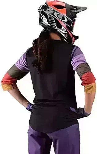 Troy Lee Types Cycling MTB Bicycle Mountain Bicycle Jersey Shirt for Females, Mischief Brushed Camo