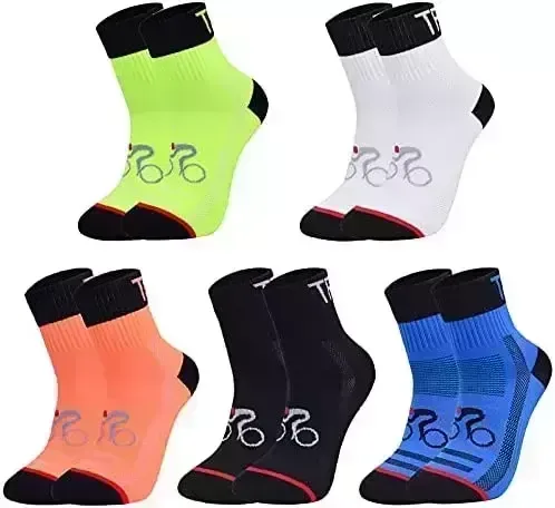 5/10Pack Sports Cycling Socks Colorful Anti Smell Ankle Running Athletic Socks