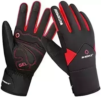 INBIKE Men's Winter Cold Weather Thermal Windproof Gel Bike Gloves
