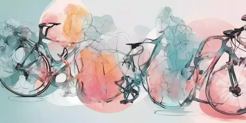 Santic Cycling Shorts in illustration style with gradients and white background