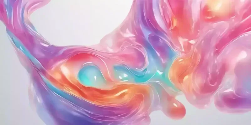 gel in illustration style with gradients and white background
